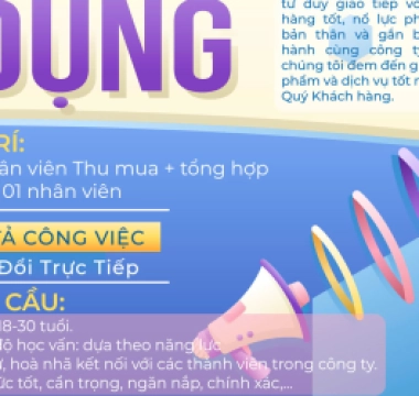 GÓC TUYỂN DỤNG - CÔNG TY TNHH SX TM BAO BÌ THIÊN LONG PHÁT