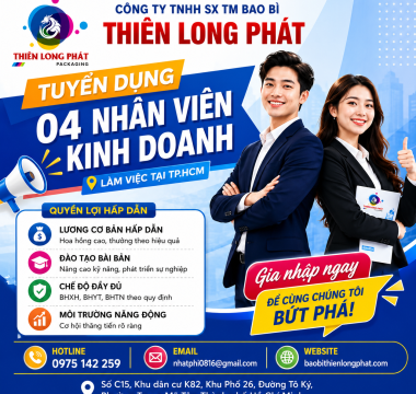 Tuyển Dụng Nhân Viên Kinh Doanh Bao Bì Tại TP.HCM – Thu Nhập Hấp Dẫn, Cơ Hội Phát Triển Cùng Thiên Long Phát