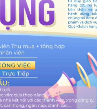 GÓC TUYỂN DỤNG - CÔNG TY TNHH SX TM BAO BÌ THIÊN LONG PHÁT