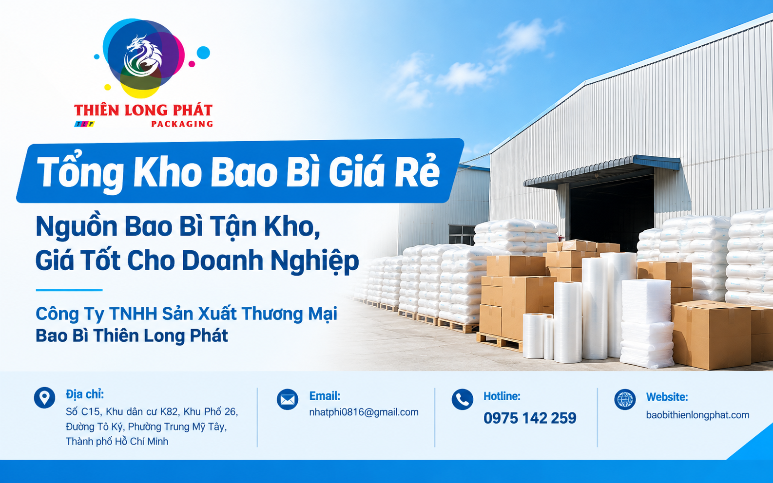 Tổng kho bao bì giá rẻ Thiên Long Phát tại TP.HCM
