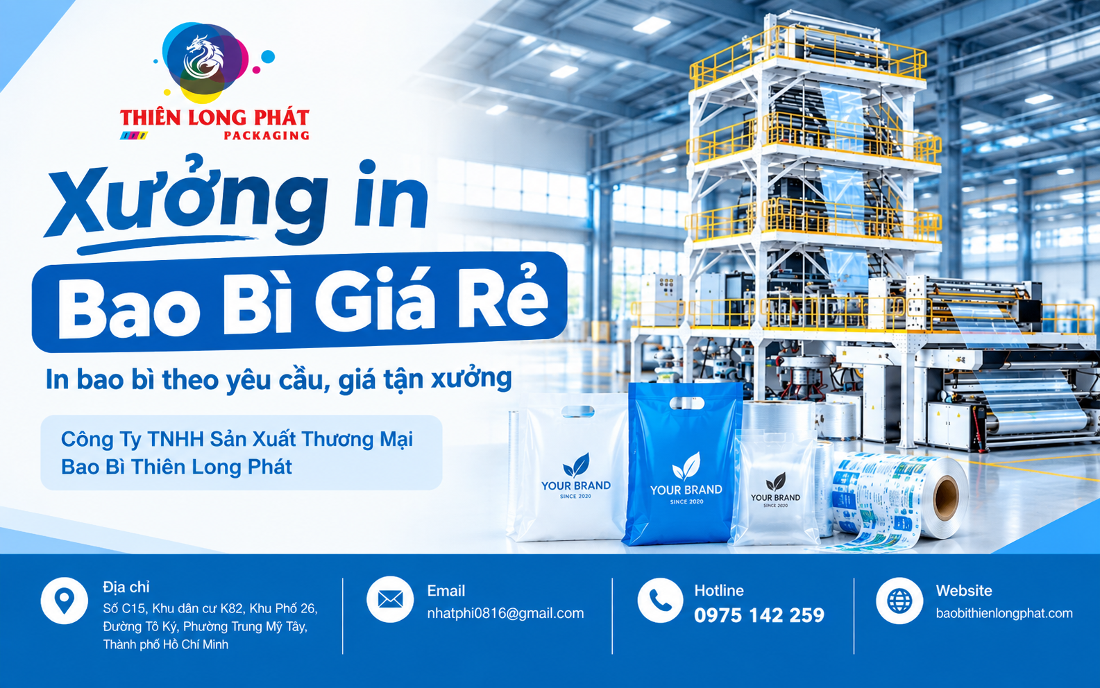 Xưởng in bao bì giá rẻ Thiên Long Phát